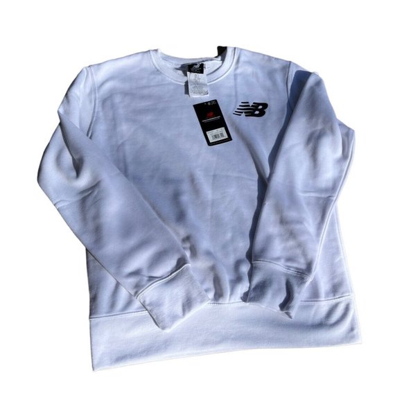 New Balance Other - New Balance Fleece Crew Sweatshirt white Long Sleeve Pullover Mens Size S NWT